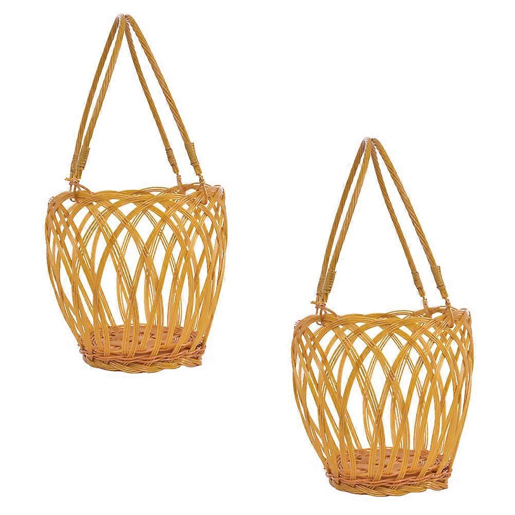 Masteelf 2PCS Retro Style Portable White Wine Storage Basket Holder