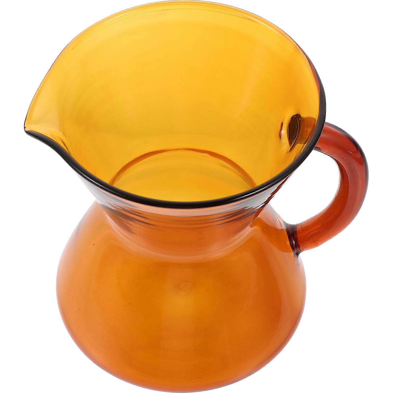 Heat Resistant Glass Coffee Pitcher with Scald Handle, Easy Clean Mini Drip Kettle for Coffee Dispensing