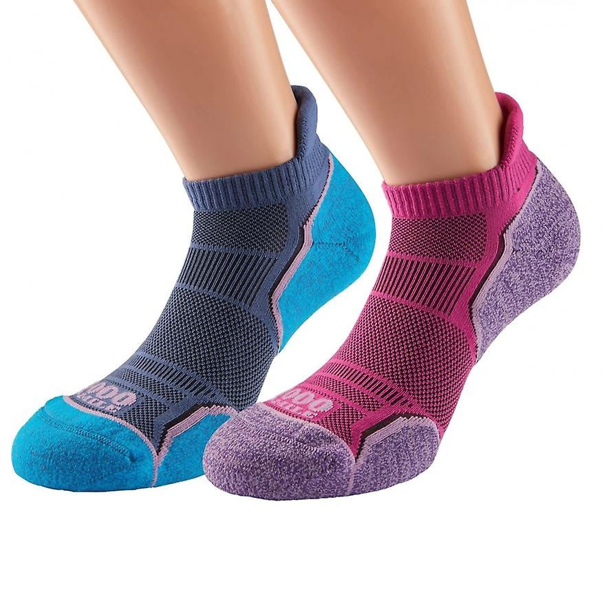 1000 Mile Ladies Run Socklet | Pink|Lavander | Twin Pack