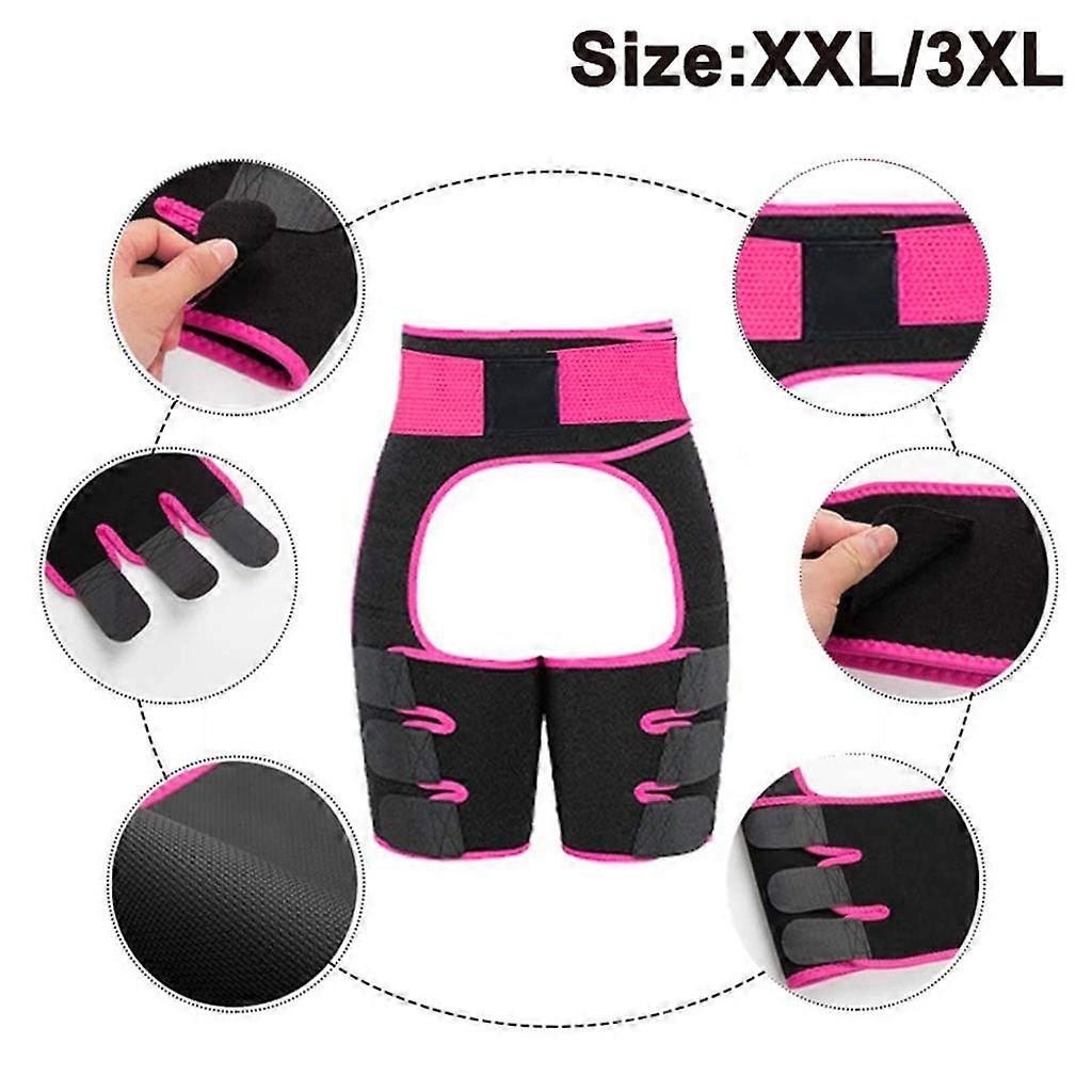 3-in-1 Slimming Belt, Sweat Waist Trainer, Thigh Trimmer, Adjustable, for Men/Women