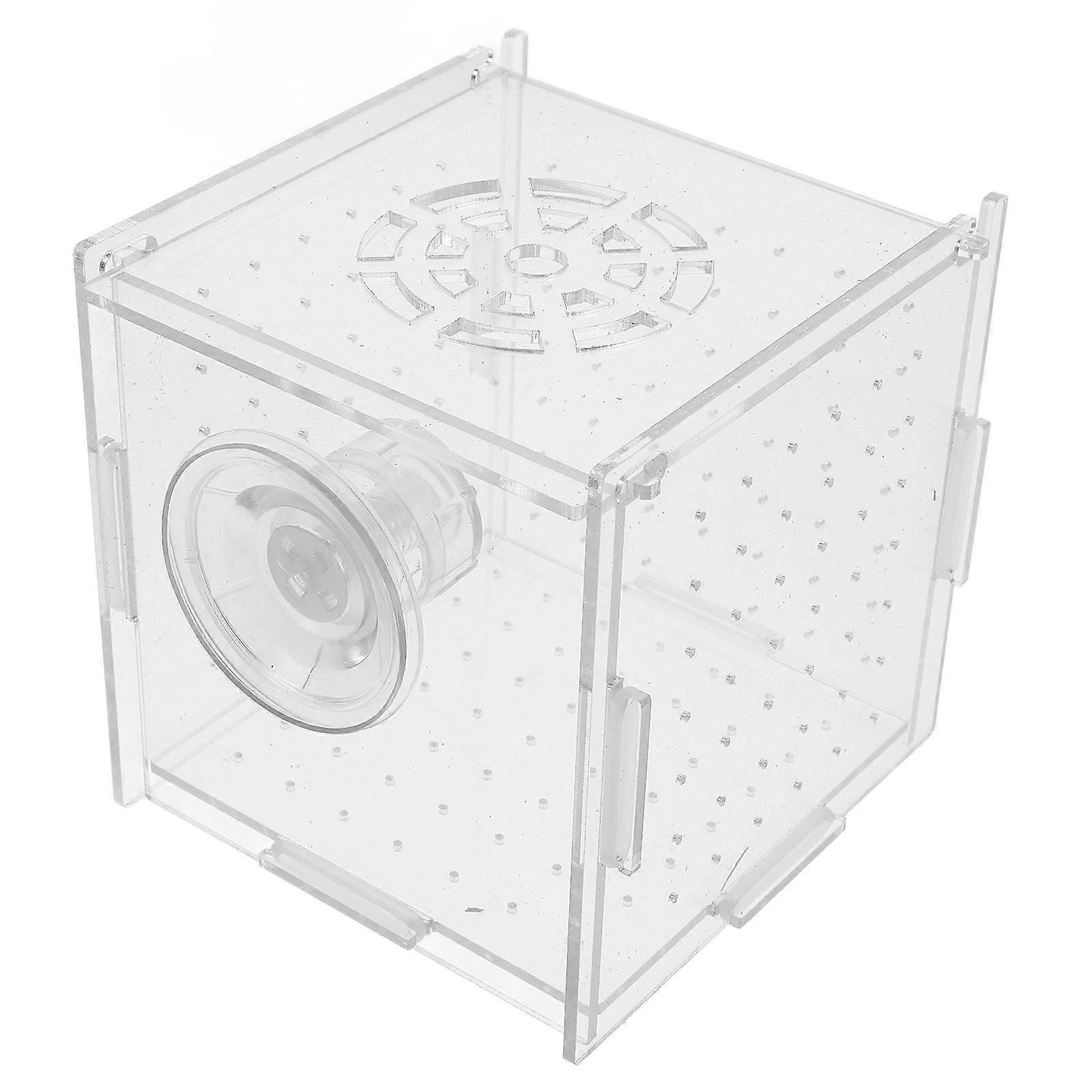 Transparent Breeding Box Acrylic Fish Breeding Box For Fish Breeders 10x10x10 Cm Fish Isolation 1Pack