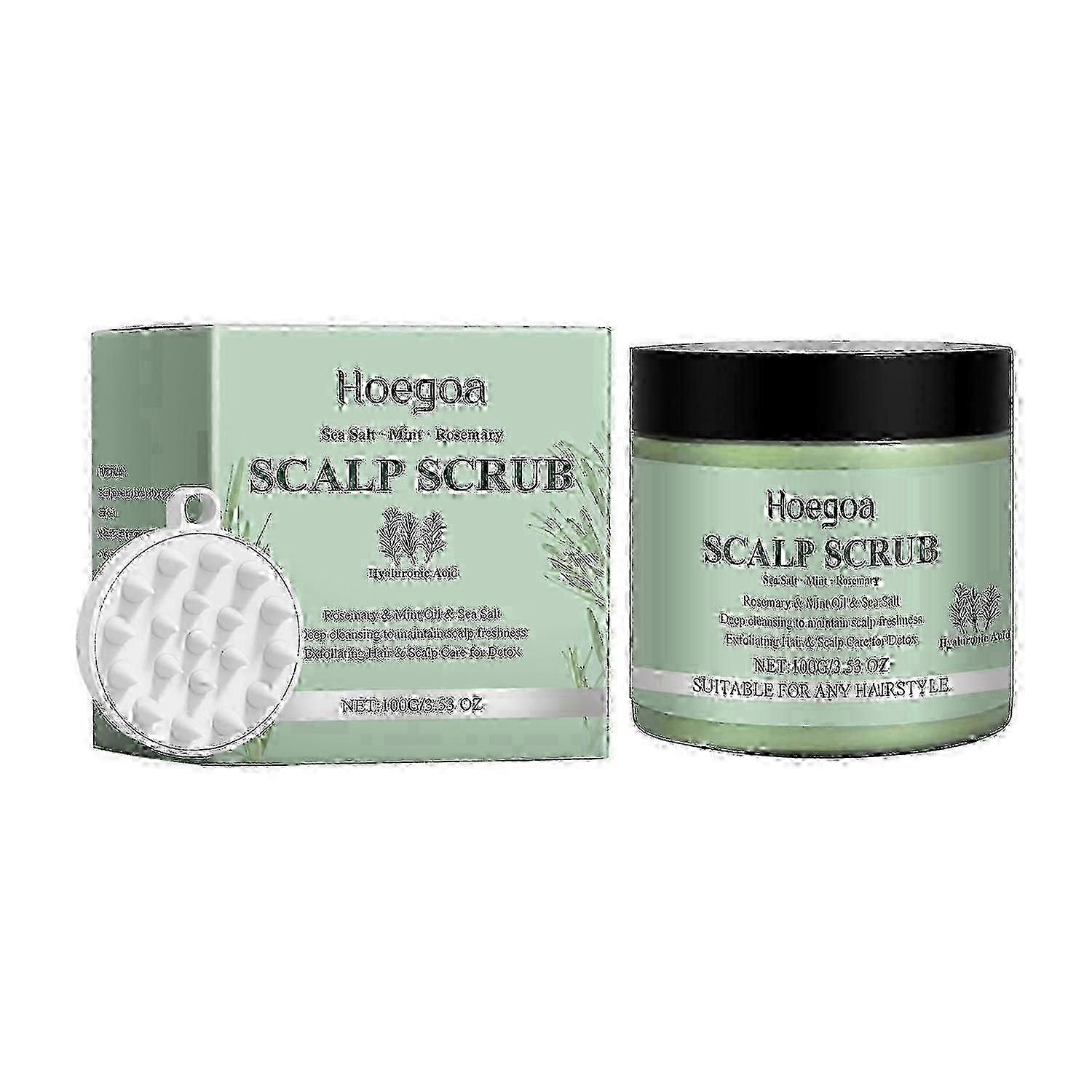 Hoegoa Rosemary Scalp Scrub Hair Gentle Cleansing Moisturizing Cooling Soothing Scalp Scrub
