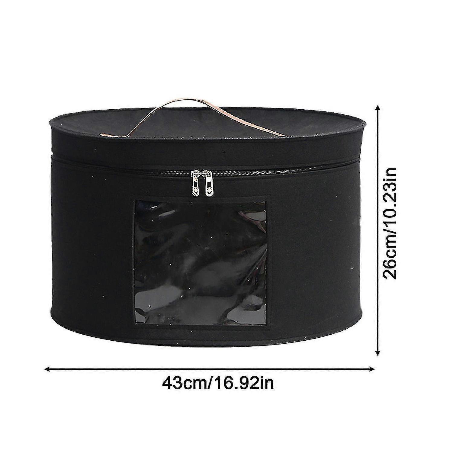 Large capacity hat storage bag with visible window for hats