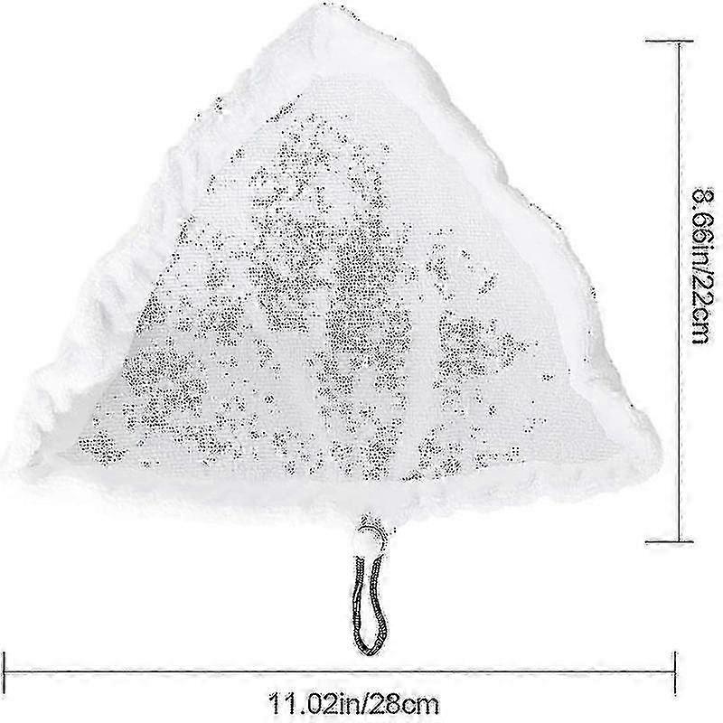 AURA Microfibre Cloths Universal Cleaning Pads Compatible Steam Mops(4pcs, White)