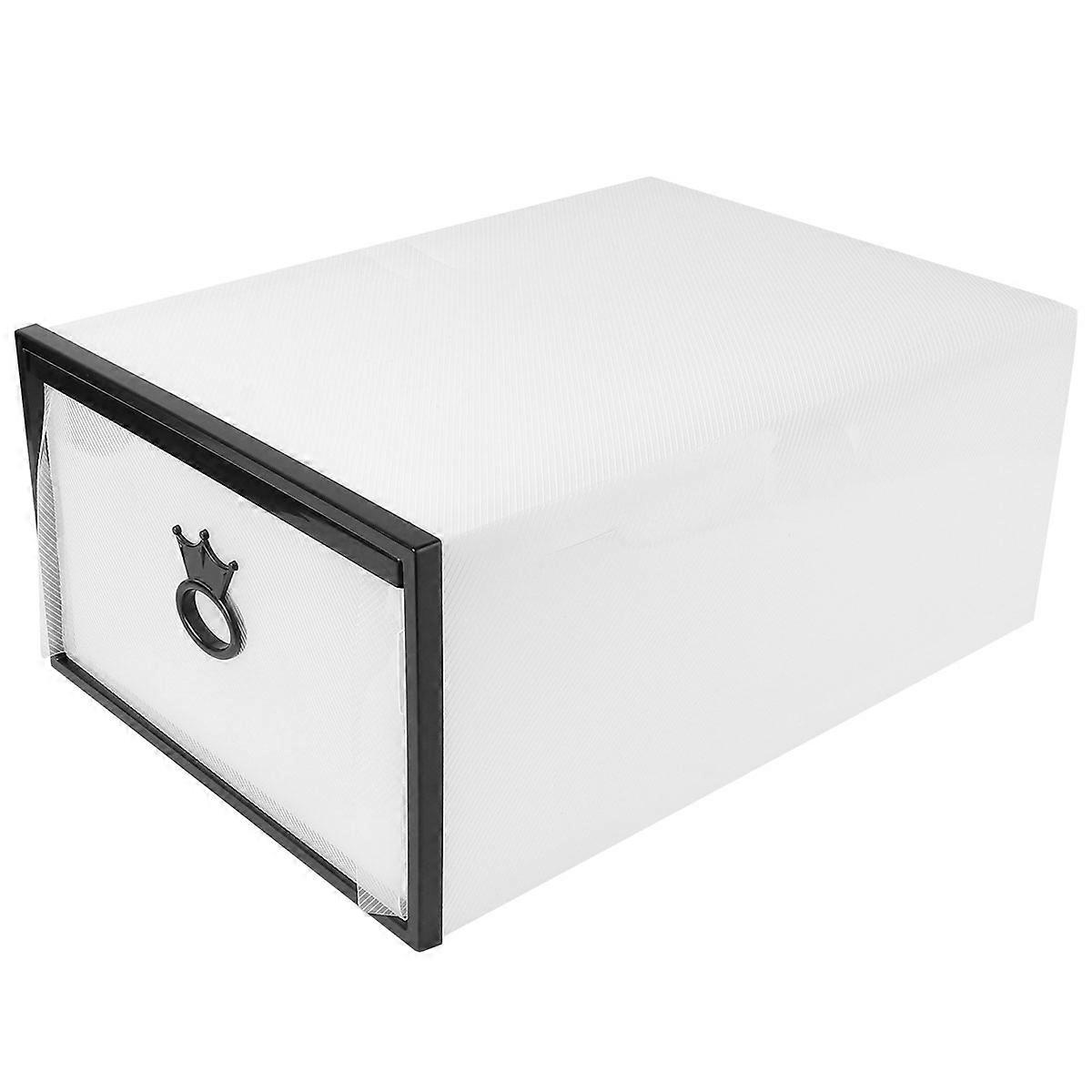 Plastic Shoe Storage Box Moisture-Proof Insect-Proof Foldable Easy To Clean With Visual Window White Box 1Set