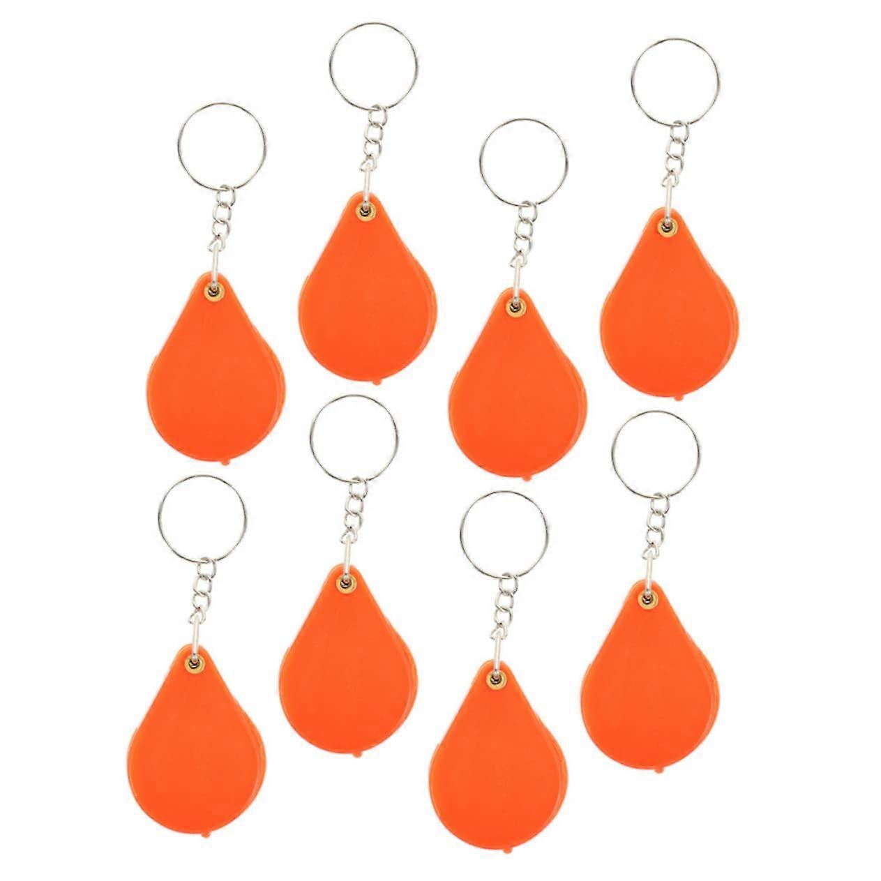 8-Piece Magnifying Glass Set with Keychain, Foldable Design, LED Light, Durable Material for Jewelry Inspection and Seniors