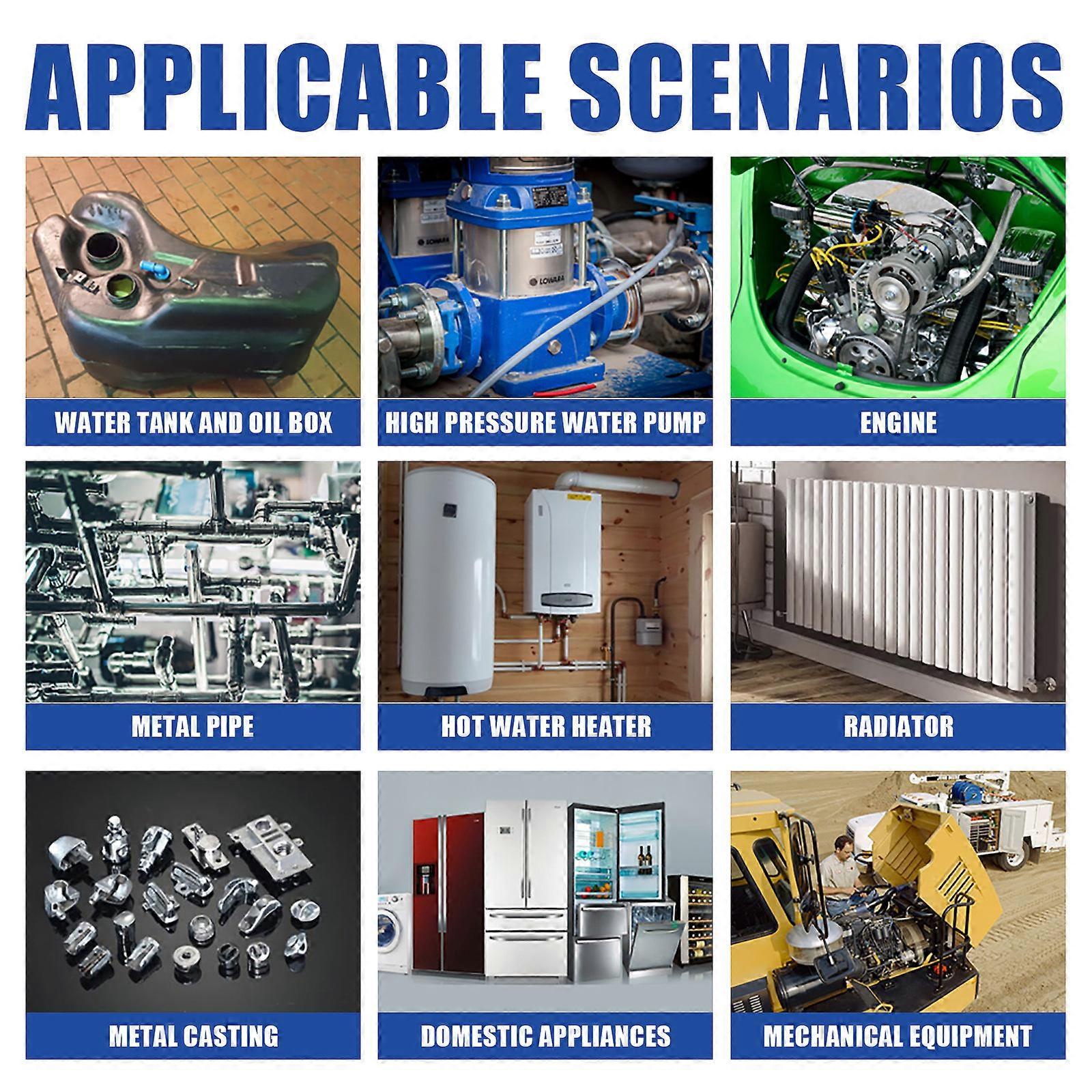 A1 3PC Réparation de colle de coulée Colle de coulée Colle de soudage imperméable Agent de réparation de défauts de mastic en fonte Colle AB