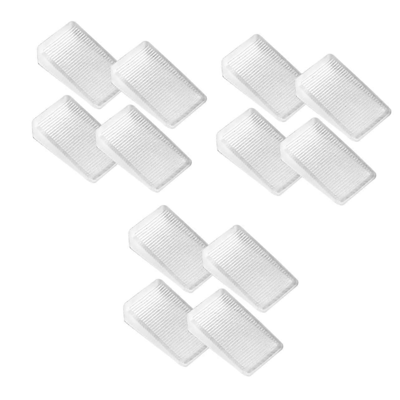 Pack of 12 Wedge Table Mat Wedges Bed Pads Levelling Discs for Toilets Sofa Levelling Discs Construction Discs Toilet Discs PVC White