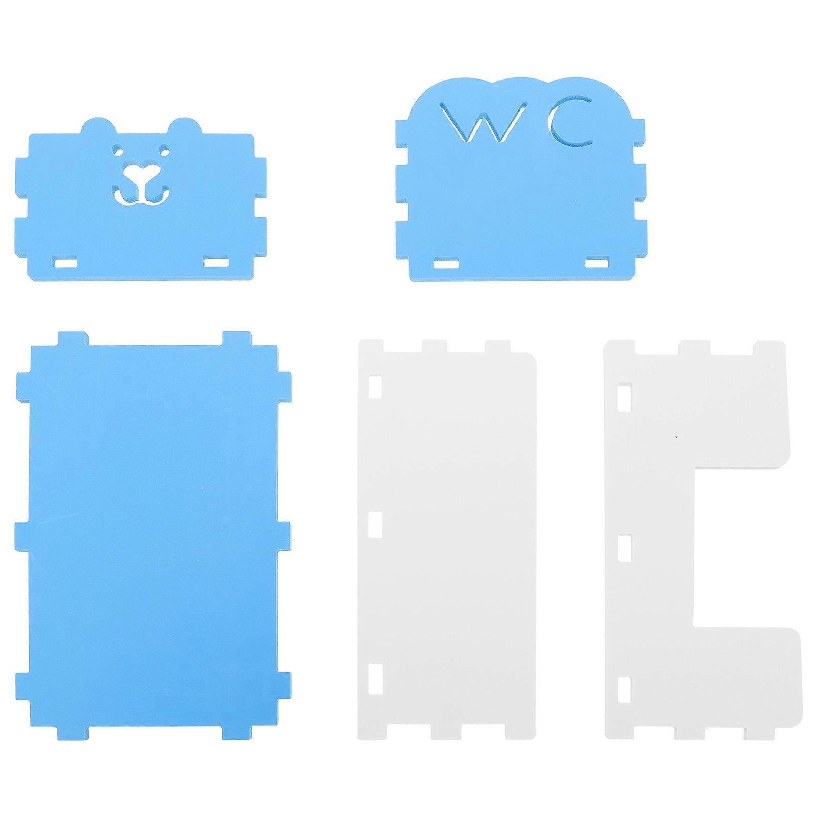 Blue Detachable Hamster Toilet for Small Pets Made of Durable PVC Compact and Practical