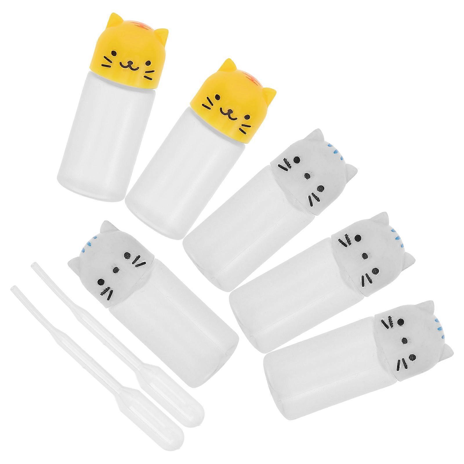 2 Sets Cute Sauce Bottles with Droppers for Outdoor Picnic Seasoning