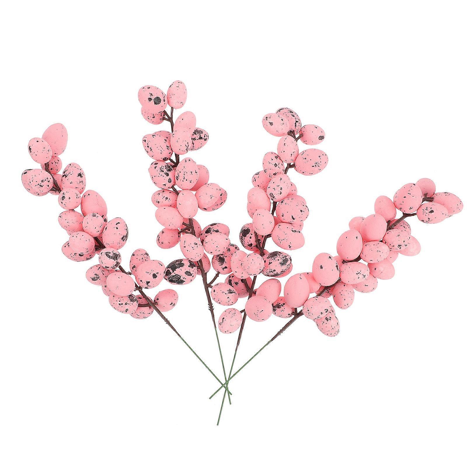 4pcs Easter Egg Adornments for Tree and Festival Decorations Egg Branch Props