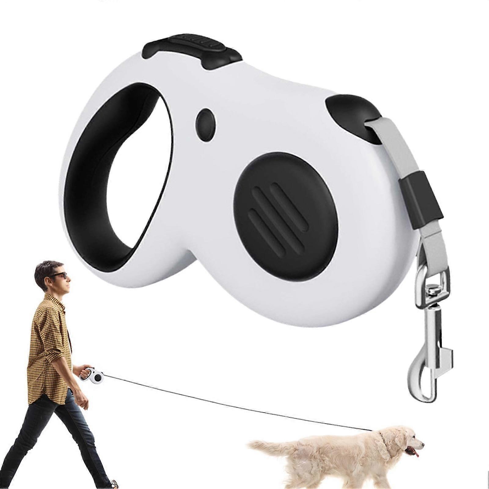 Automatic retractable pet leash, 4.8 m, automatic telescopic puppy leash for small, medium, and large dogs, with ergonomic handle for travel, park.