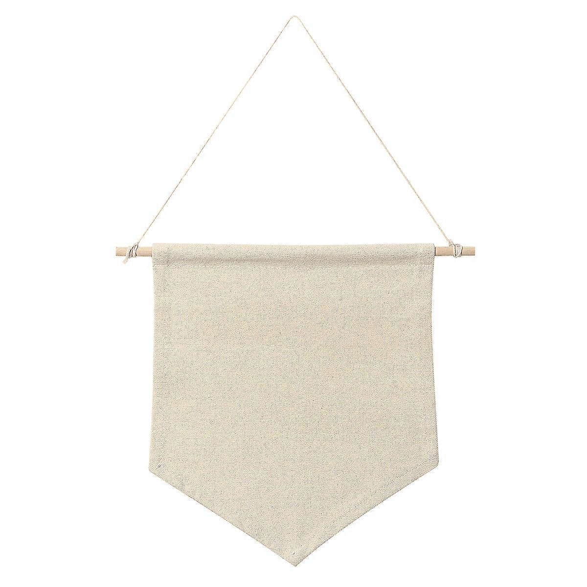Pennant Banner 1Pcs Beige Versatile Display Wooden Pin Display Canvas for Pin Badge
