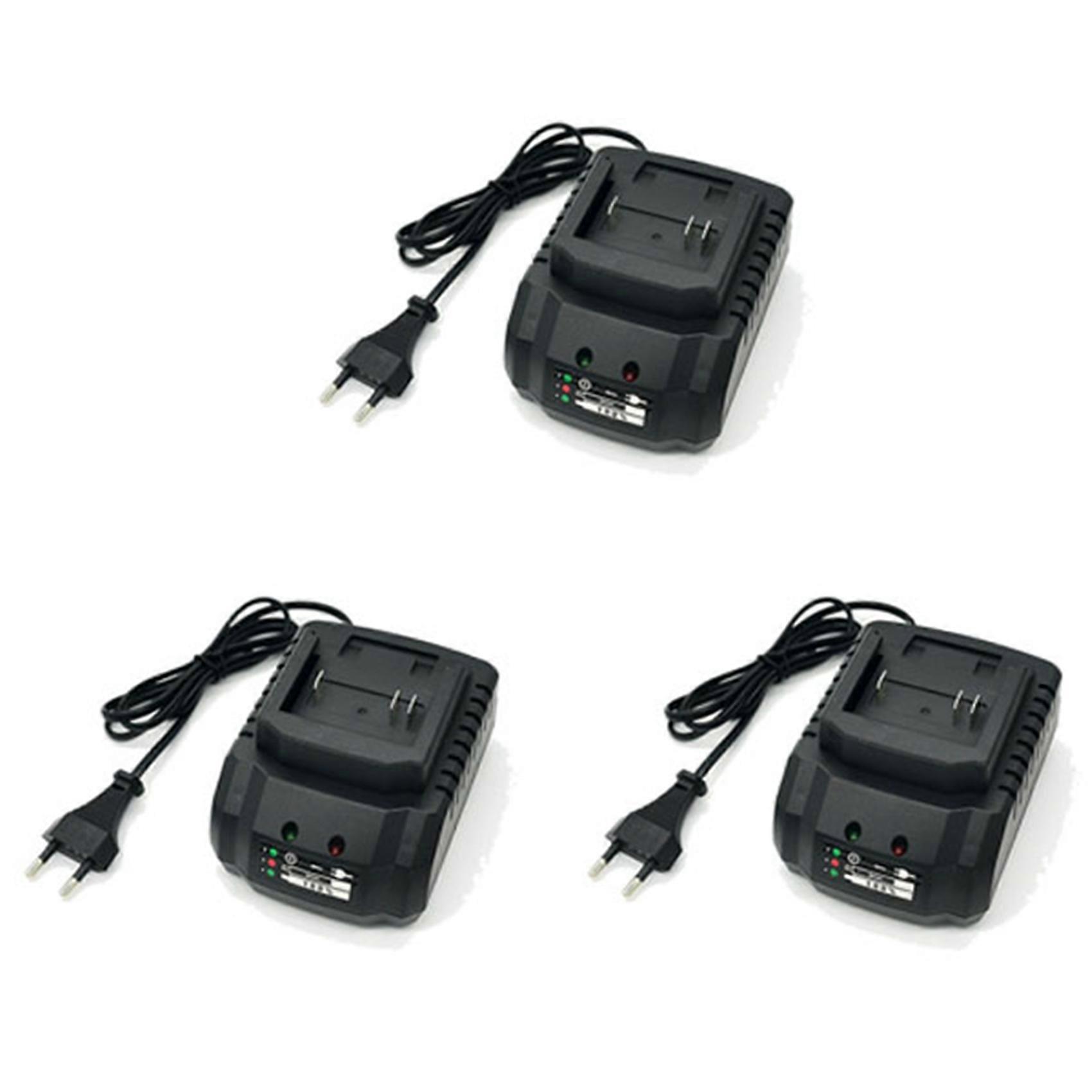 3X Charger for Lithium 18V 21V Battery Apply to Cordless Drill Angle Grinder Electric Blower Power T
