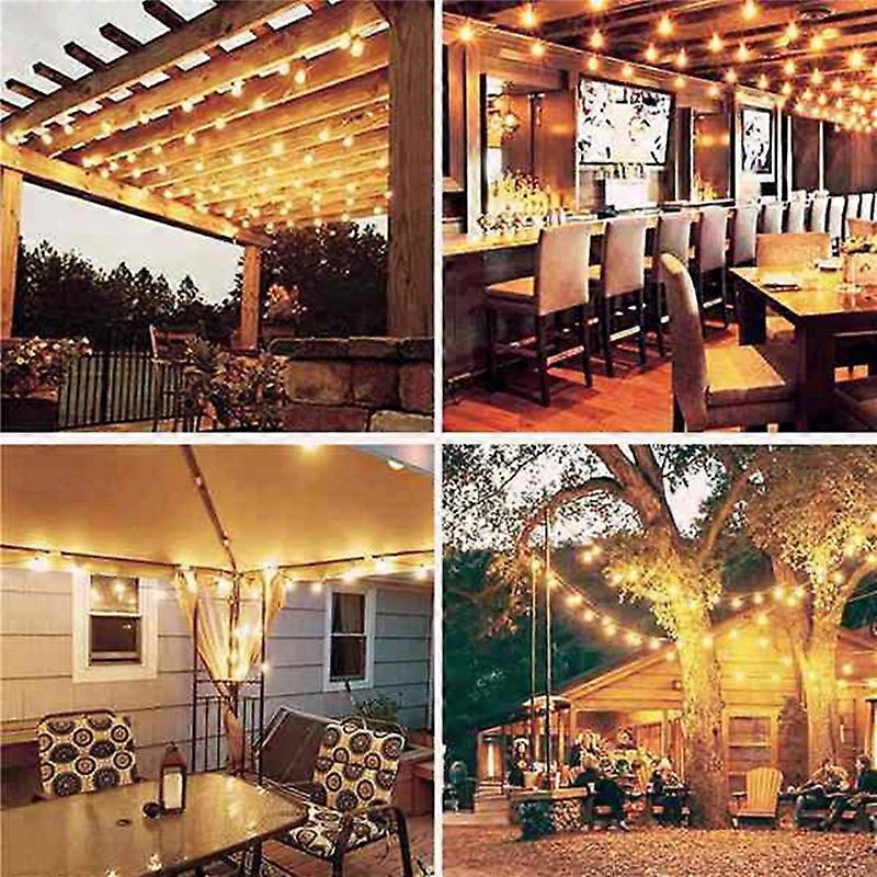 15Pcs G40 Led Replacement Light Bulbs, E12 Screw Base Shatterproof LED Globe Bulbs for Solar String