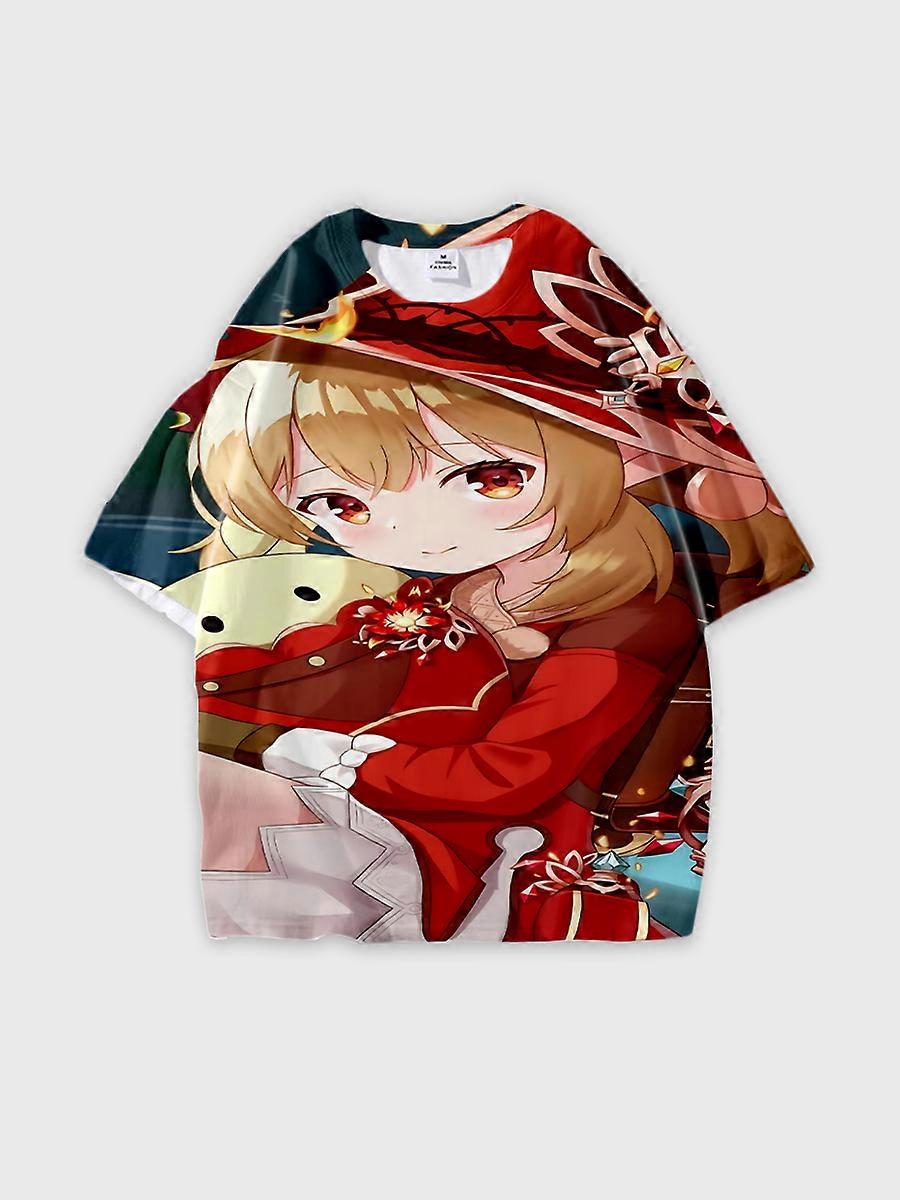 T-shirt col rond Role Pattern ample manches courtes K442