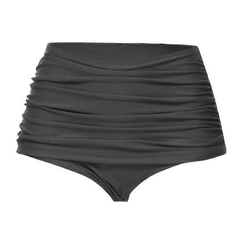 Women's High Waisted Swim Bottom Ruched Bikini Swimsuit Briefs