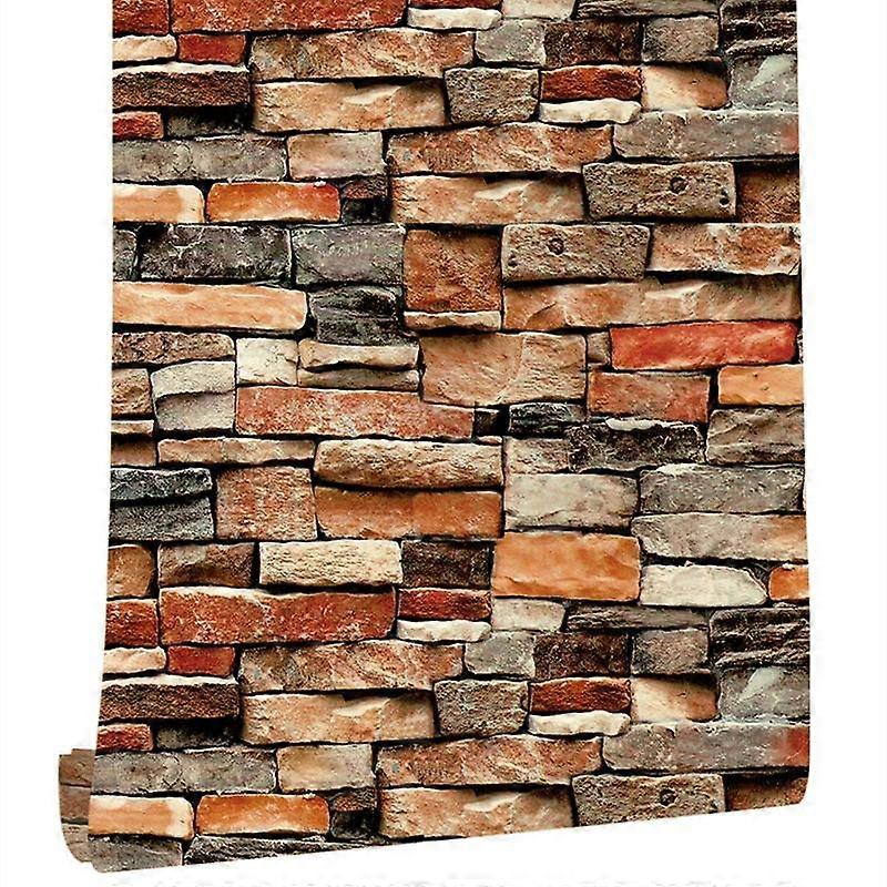 Retro 3D Simulation Red Brick Pattern Peel and Stick Wallpaper Self Adhesive Contact Paper Removable Waterproof Wallpaper For Furniture