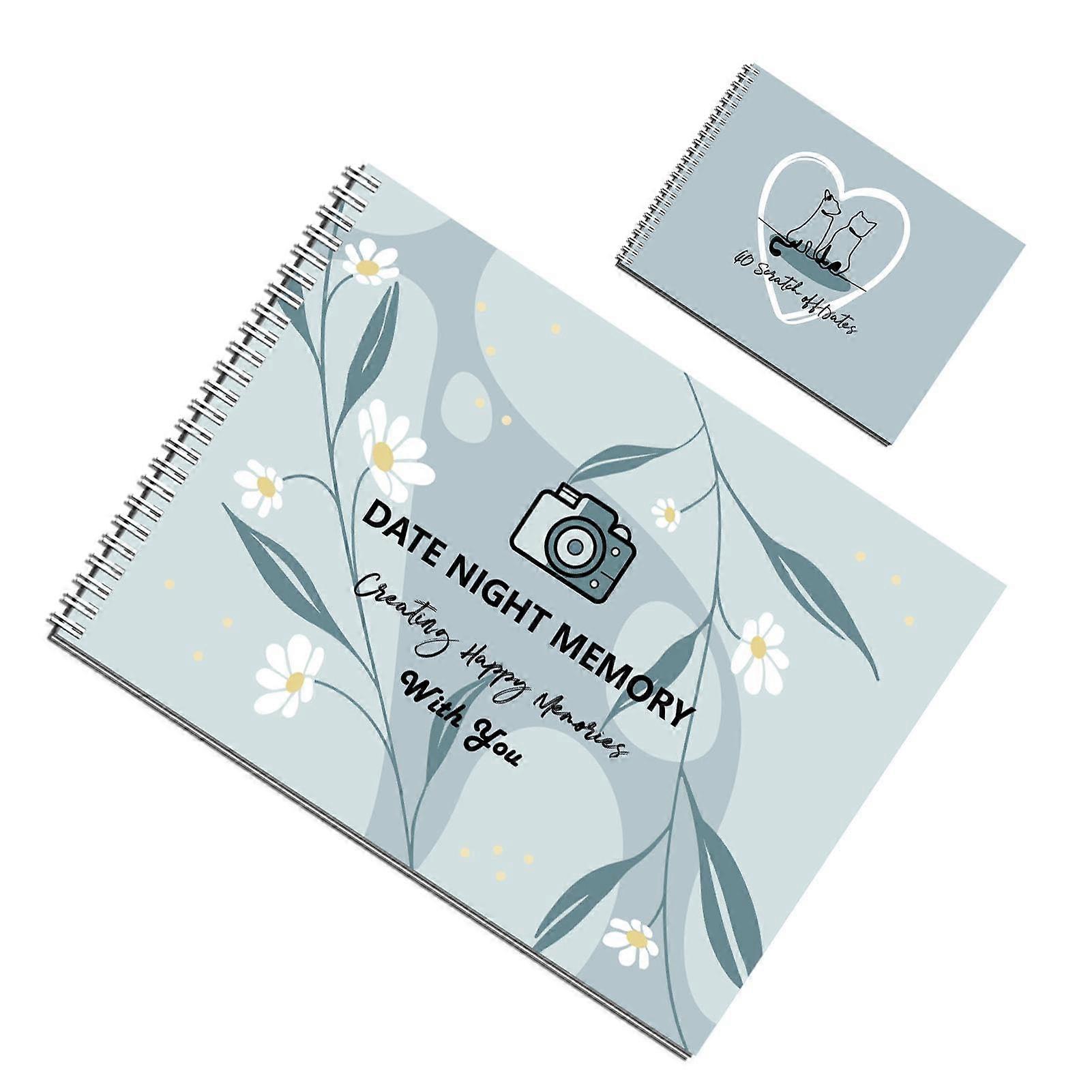 Couples Date Night Ideas Scratch Notebook and Card Game Set for Romantic Holidays