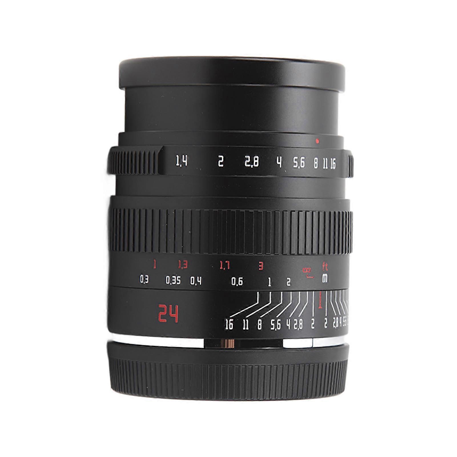 7ARTISANS 24mm F1.4 Lens Wide Angle Lens Metal Shell 2 ED Glass Half Frame Camera Lens for M3 M5 M6 M6 II M10 M100 M50 Camera