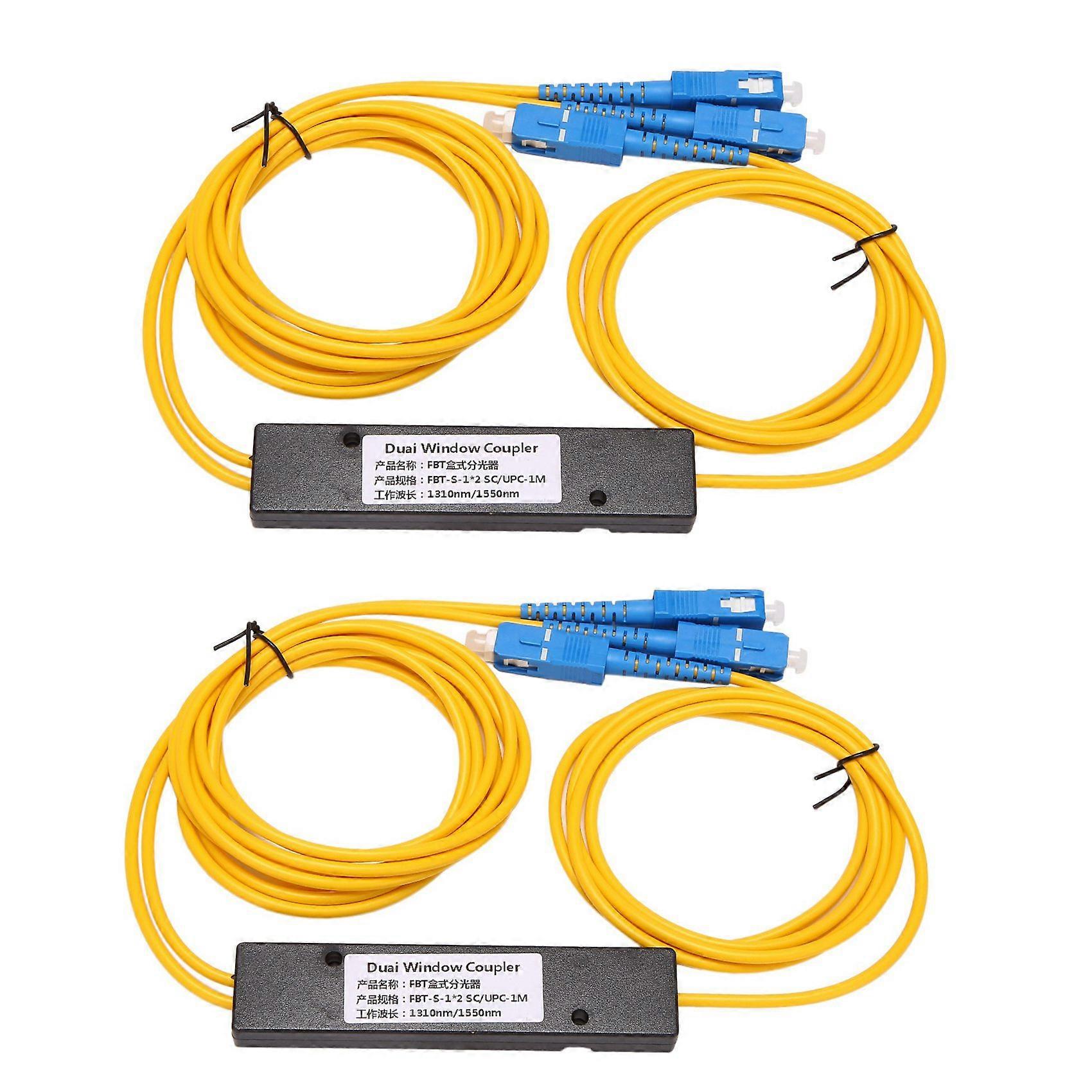 2X Ftth SC UPC 1X2 Plc Singlemode Fiber Optical Splitter Fbt Optical Coupler