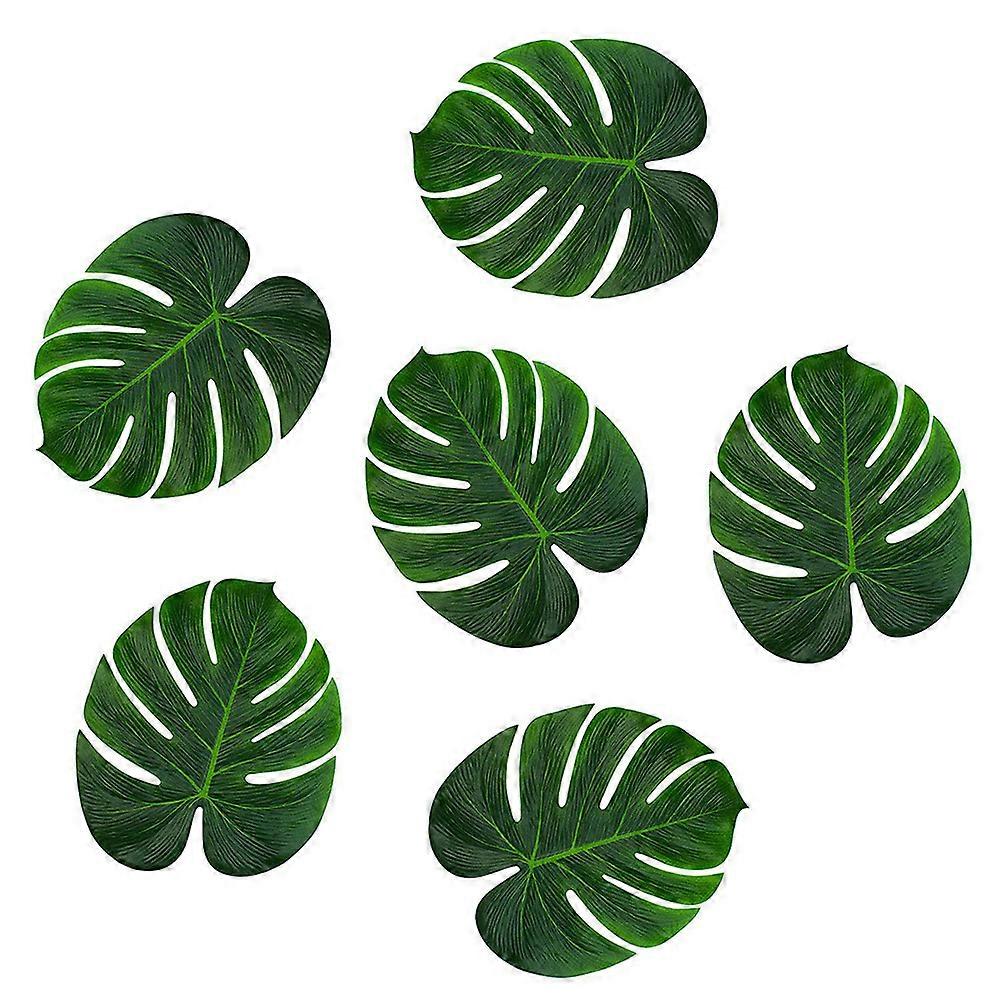 Artificial Tropical Leaves for Decoration Create Authentic Atmosphere Perfect for Flower Arrangement 24pcs Cloth Green
