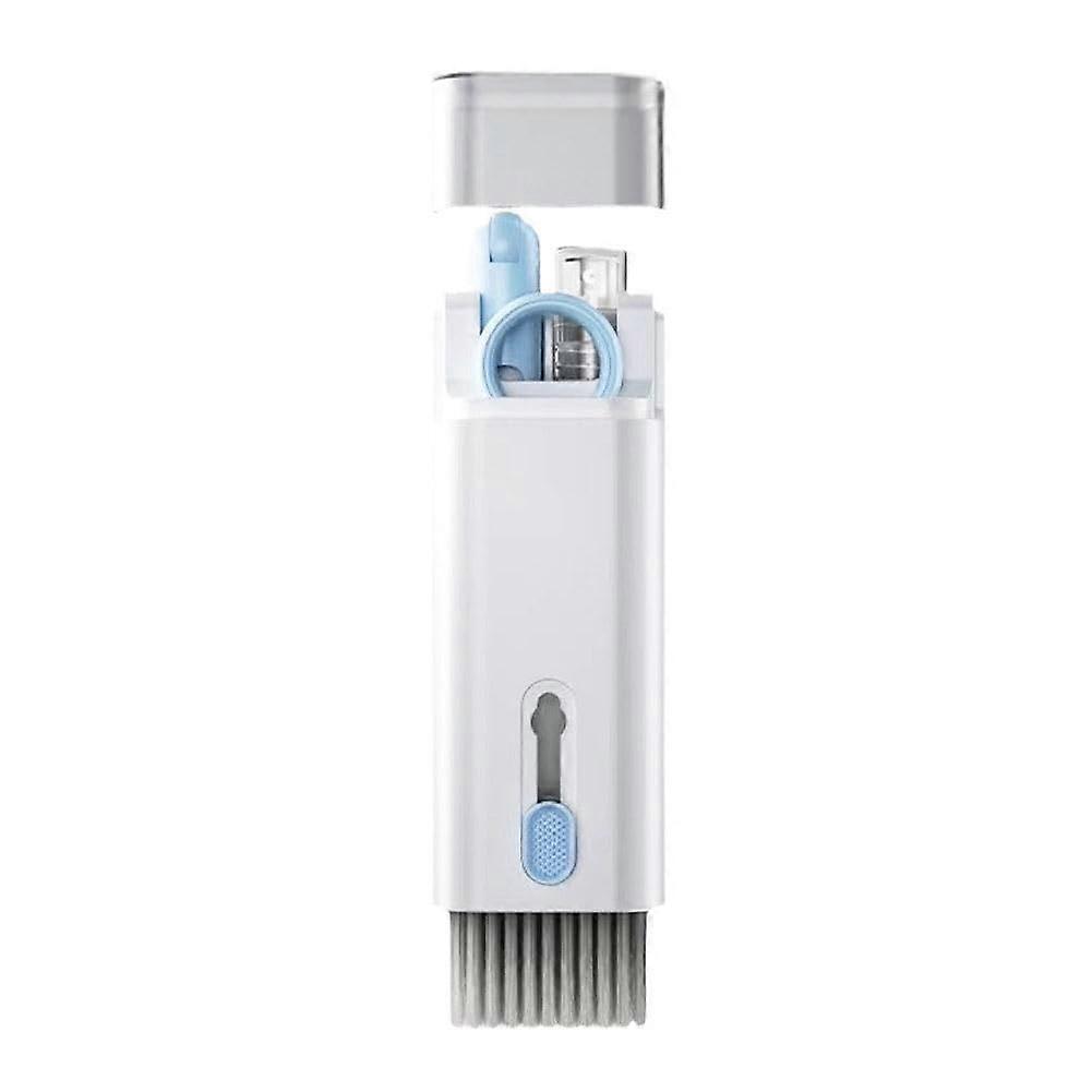 7 in 1 Computer Keyboard Brush Earphone Cleaning Pen Headset Tools Cleaning Puller Phone Kit Keycap Blue 1set