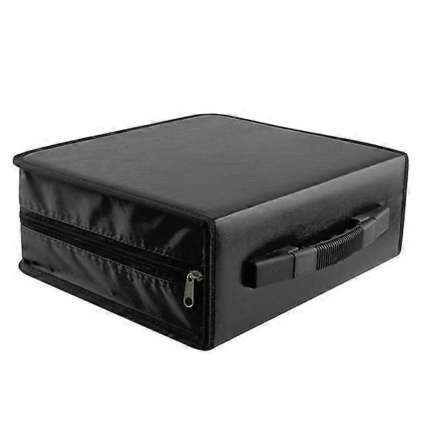 Black Oxford Cloth CD DVD Storage Bag with Zipper for 288 Discs Protect from Dust and Scratches 36 Pages 8 Discs per Page