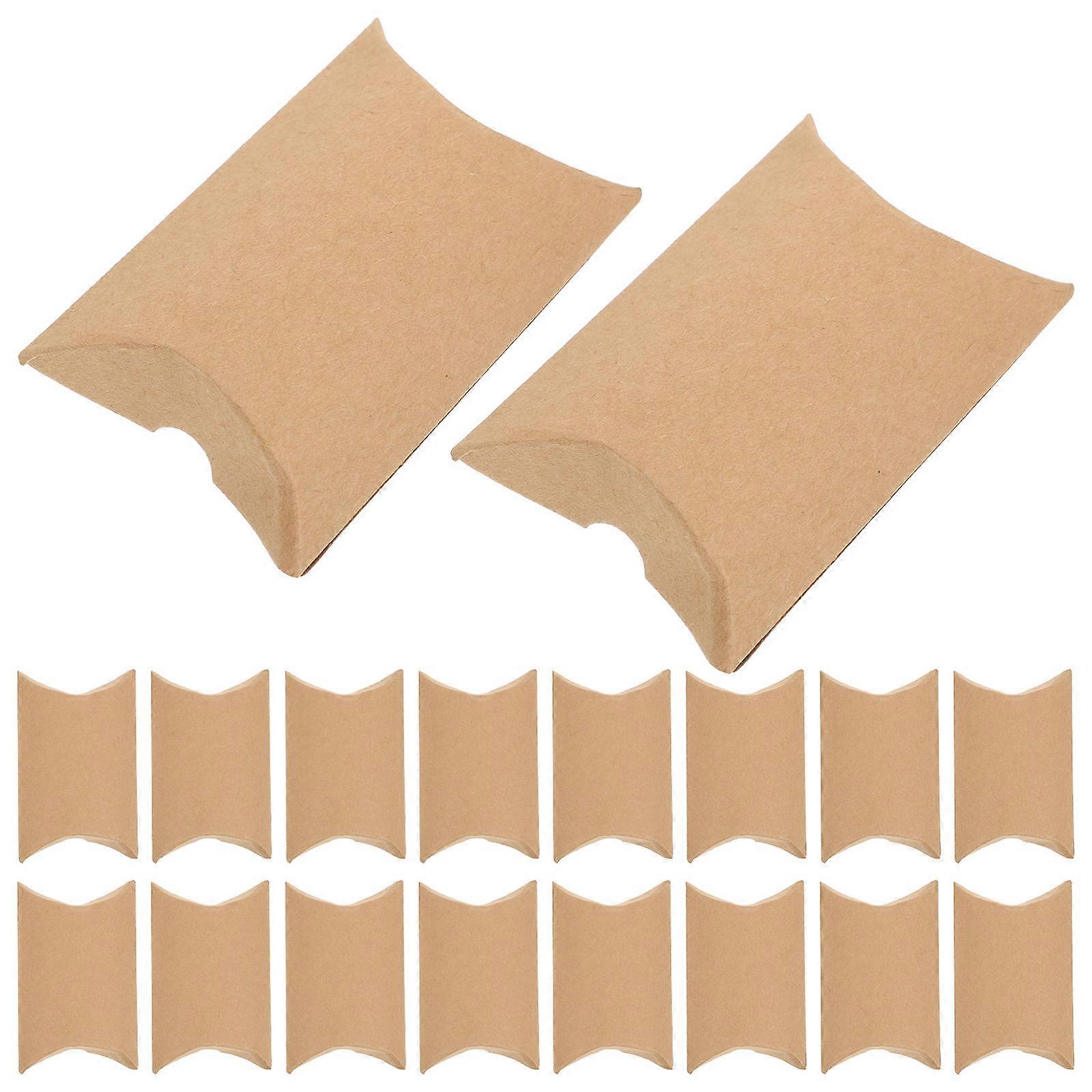 Golden Paper Candy Boxes for Party Favor Gift Packaging 20pcs Pillow Shape Small Size