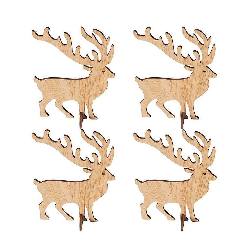 6Pcs Creative Desktop Deer Statues Made Of Durable Material Ideal For Festive Home Or Office Decoration