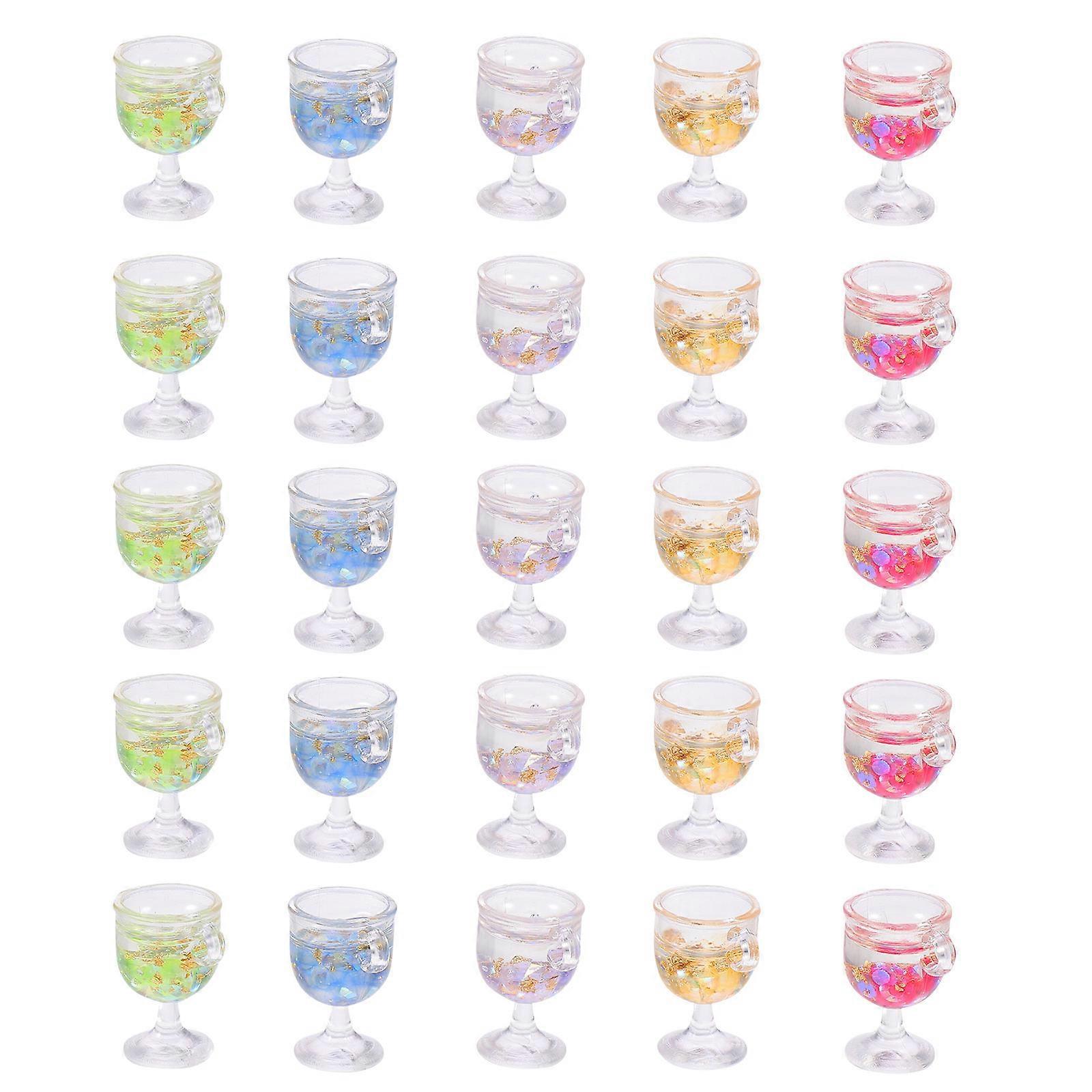 Resin Goblet Charms for Jewelry Making Assorted Color 25pcs Mini Pendants for DIY Crafts