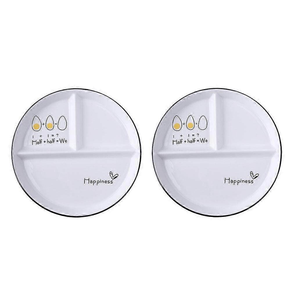 Diet Portion Plate 2Pcs Square Plates For Home Use 20X20CM Multi Color High Temperature Resistant Easy To Clean