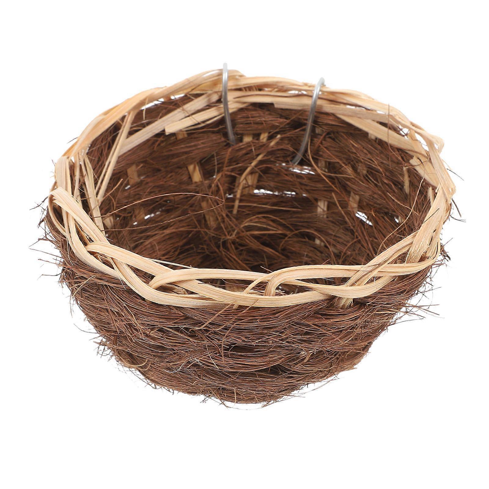 Handmade Habitat For Birds Nesting Spot Round Warm Bird Bed Coffee 2Pack