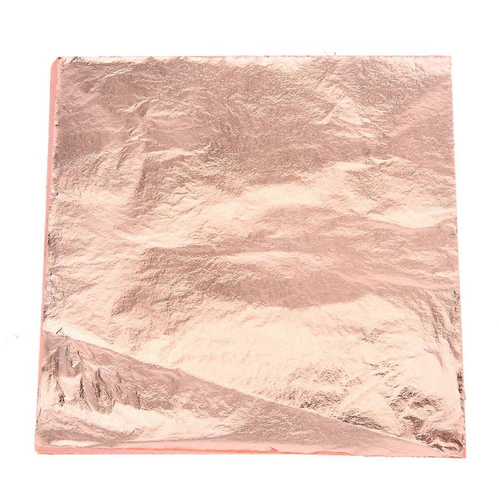100Pcs/Set 14*14cm Imitation Gold Sliver Copper Leaf Leaf Sheet Metal Foil Original Copper Leaf for Gold Plating Craft Decoration