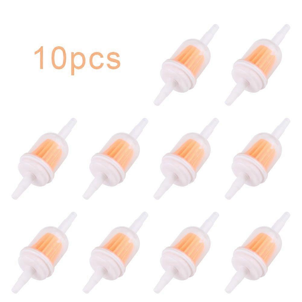 10 Pcs Motorcycle Gas Inline Fuel Filters Oil Filtering Part Fit For 1/4 Inch x 5/16 Inch Hose