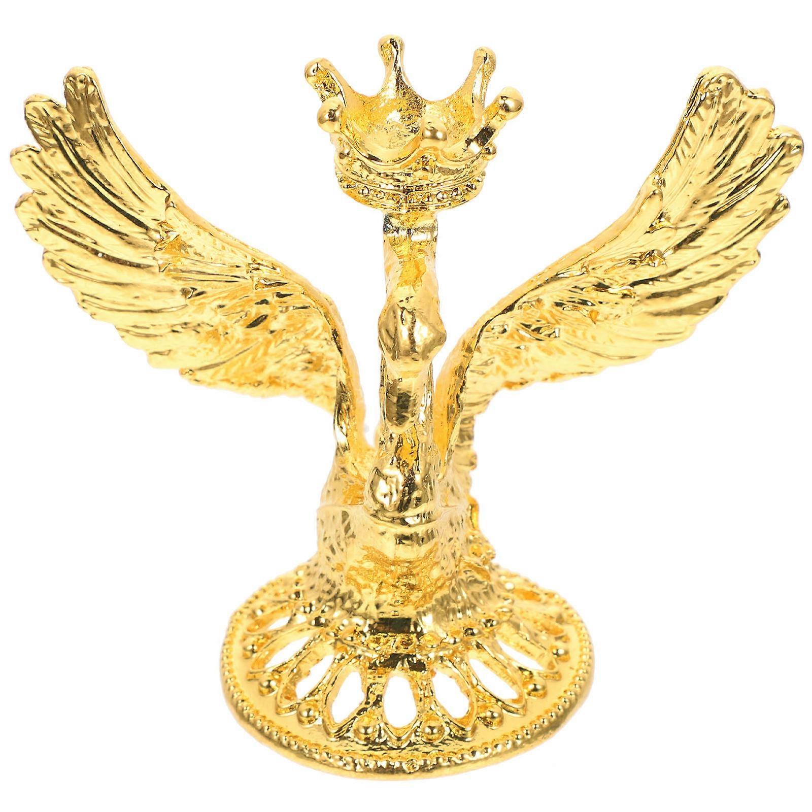 Metal Crystal Sphere Display Stand Swan Shape Decoration For Party 9X5.3X7.2Cm 1Pcs