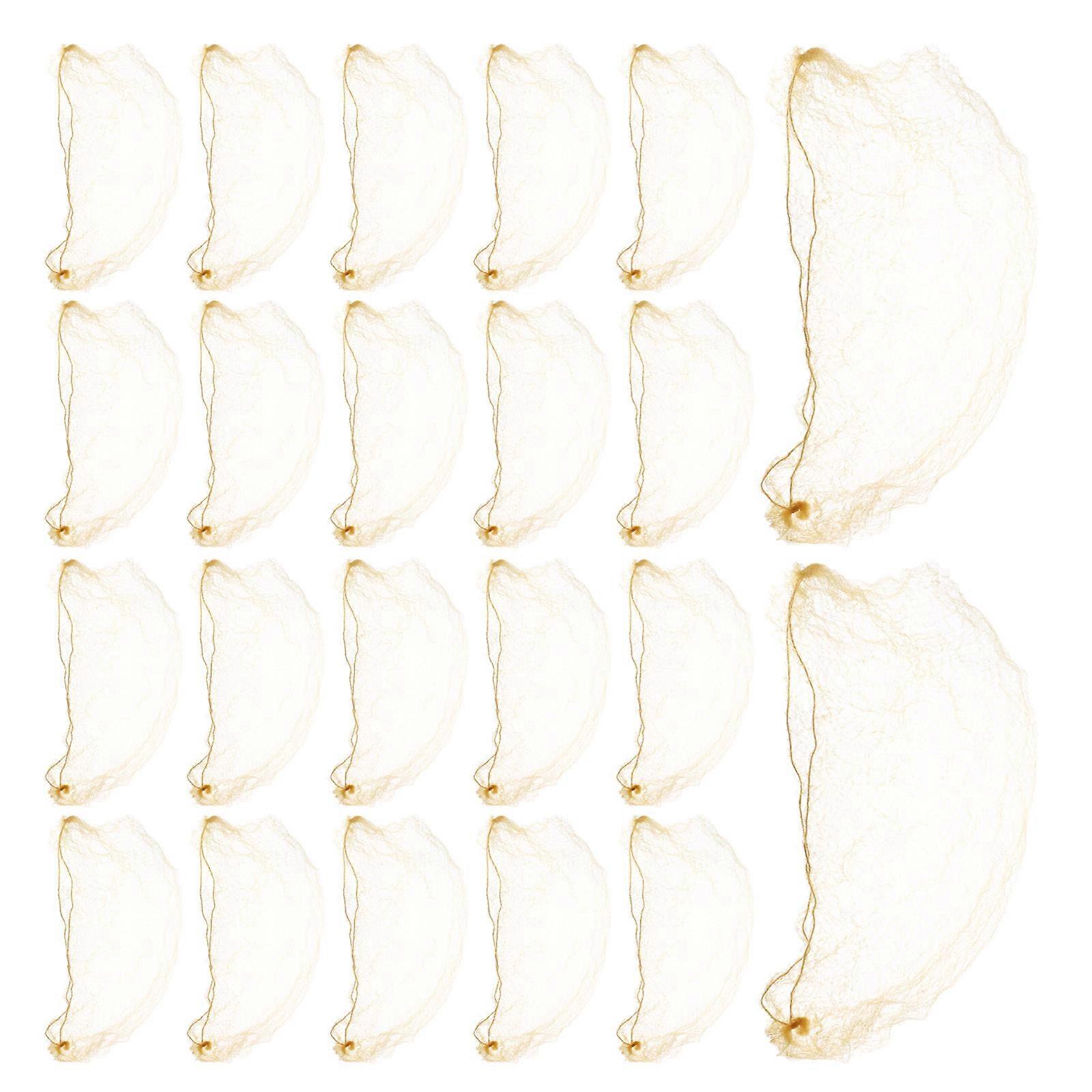 Gold Invisible Ballet Hair Nets 60pcs Set Stretch Mesh Hair Wraps for Updos, Dance, and Ballet Performances