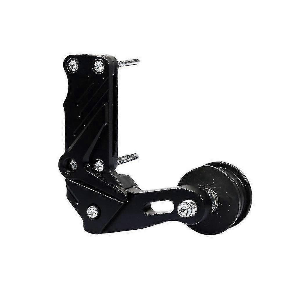 Motorcycle Chain Tensioner Roller - Adjustable Black Bike Accessory