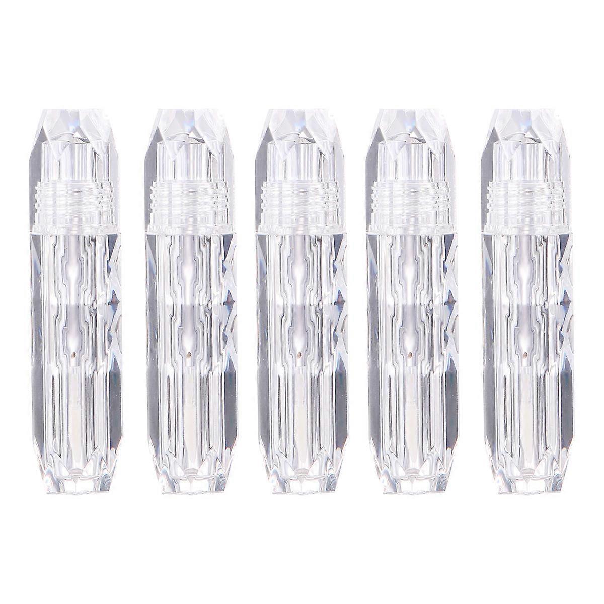 5Pcs Diamond-shaped Mini Lipstick Holder For Cosmetic Packing Designed For Girls Perfect For Daily Use And Travel Applications