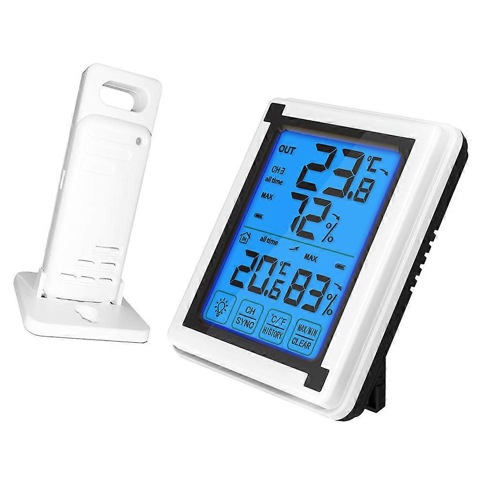Electronic Hygrometer With Touch Screen Display For Home Office High Stability And Low Power Consumption 1 Set