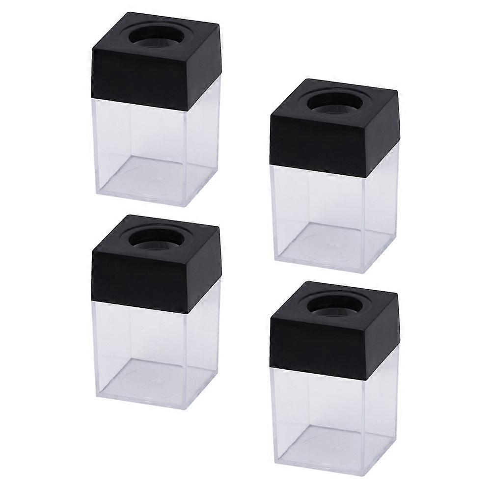 Magnetic Paper Clip Storage Box For Office Use 7X4X4Cm Assorted Color Desktop Organizer 4Pcs
