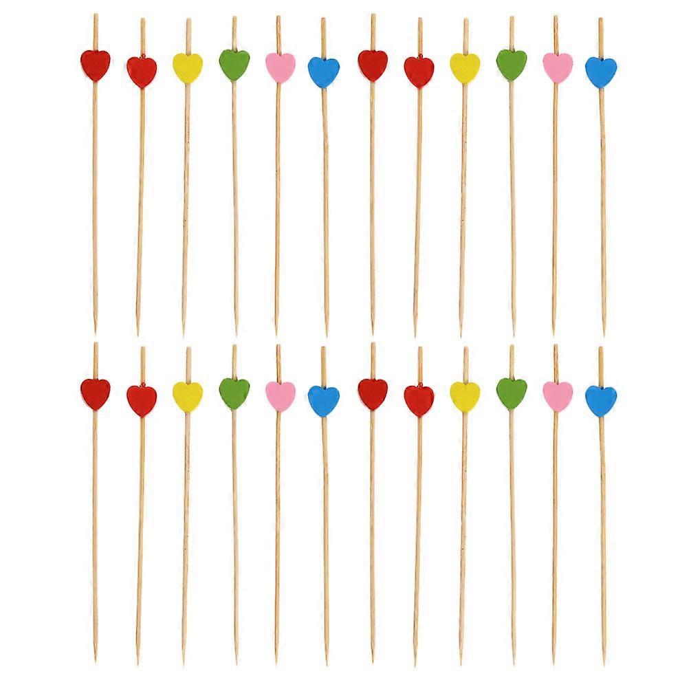 Cocktail Picks 200Pcs Food Piercing Sticks Perfect For Kindergarten Events With Assorted Color Wood
