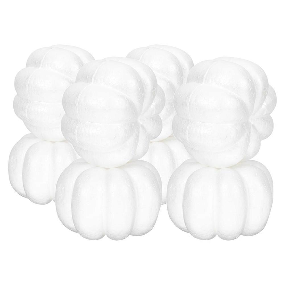 8pcs Mini Foam Pumpkins for Paintable White Craft Pumpkins – Fall Thanksgiving Table Decor, Safe Educational Tool for Creative DIY Projects