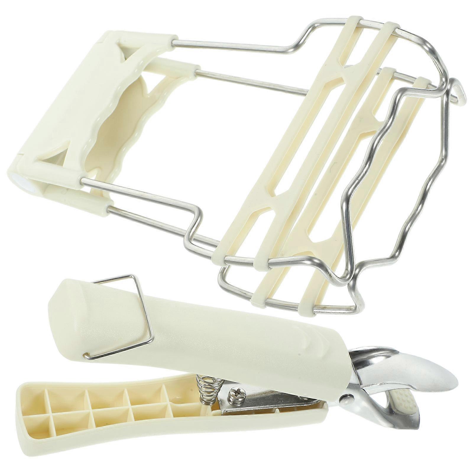 Hot Plate Holder Gripper for Microwave with Silicone and Steel Nonslip Bowl Clip Assorted Color