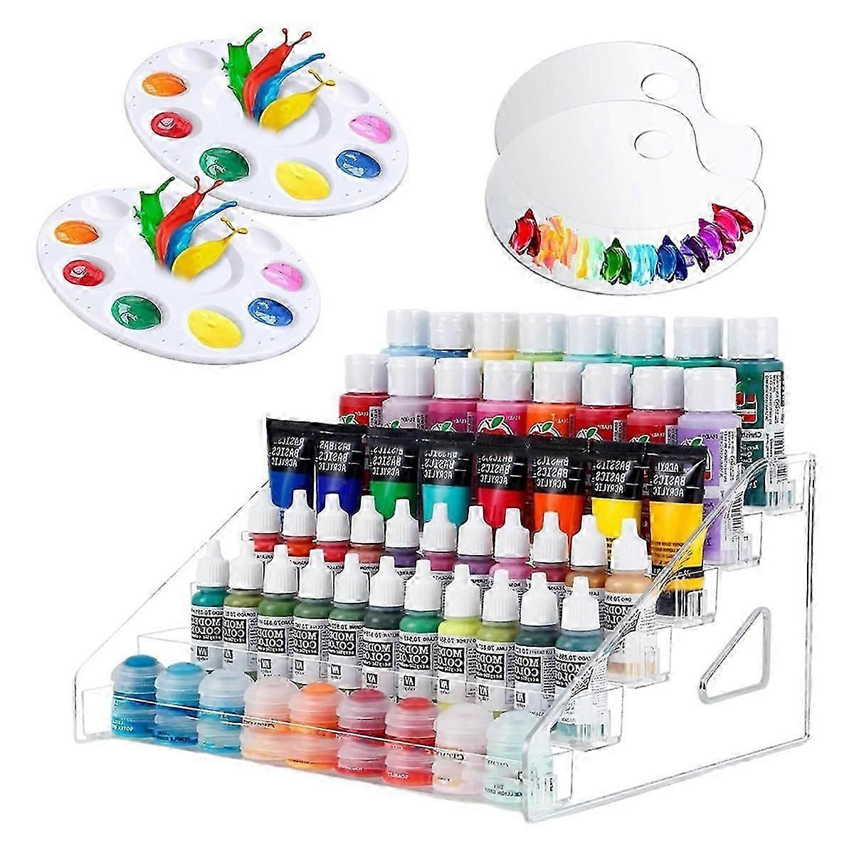 7 Layer Paint Storage Box with Tray for Nail Polish Bottles Tubes