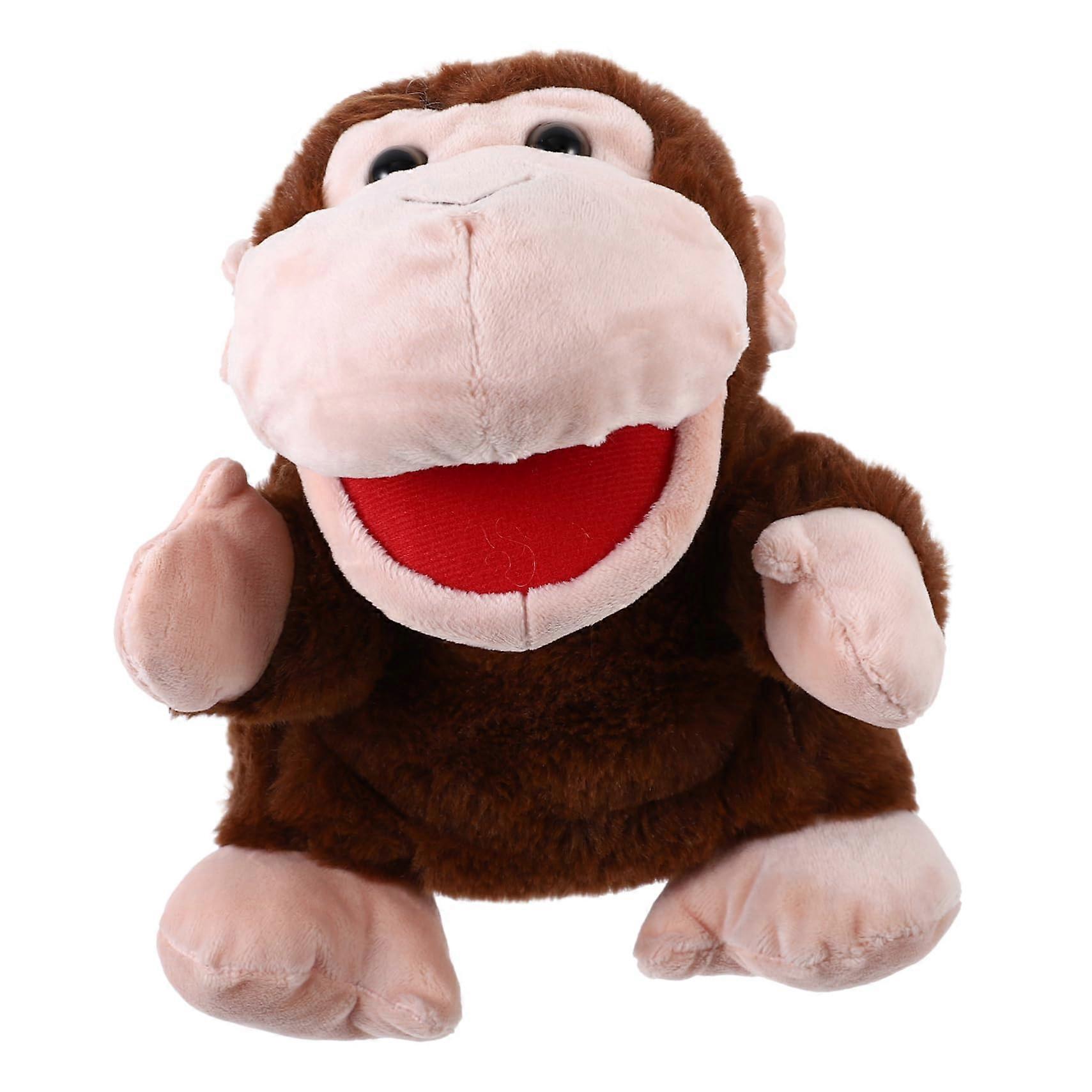 Plush MONKEY Hand Puppet, Interactive for Storytelling, Soft Stuffed Animal