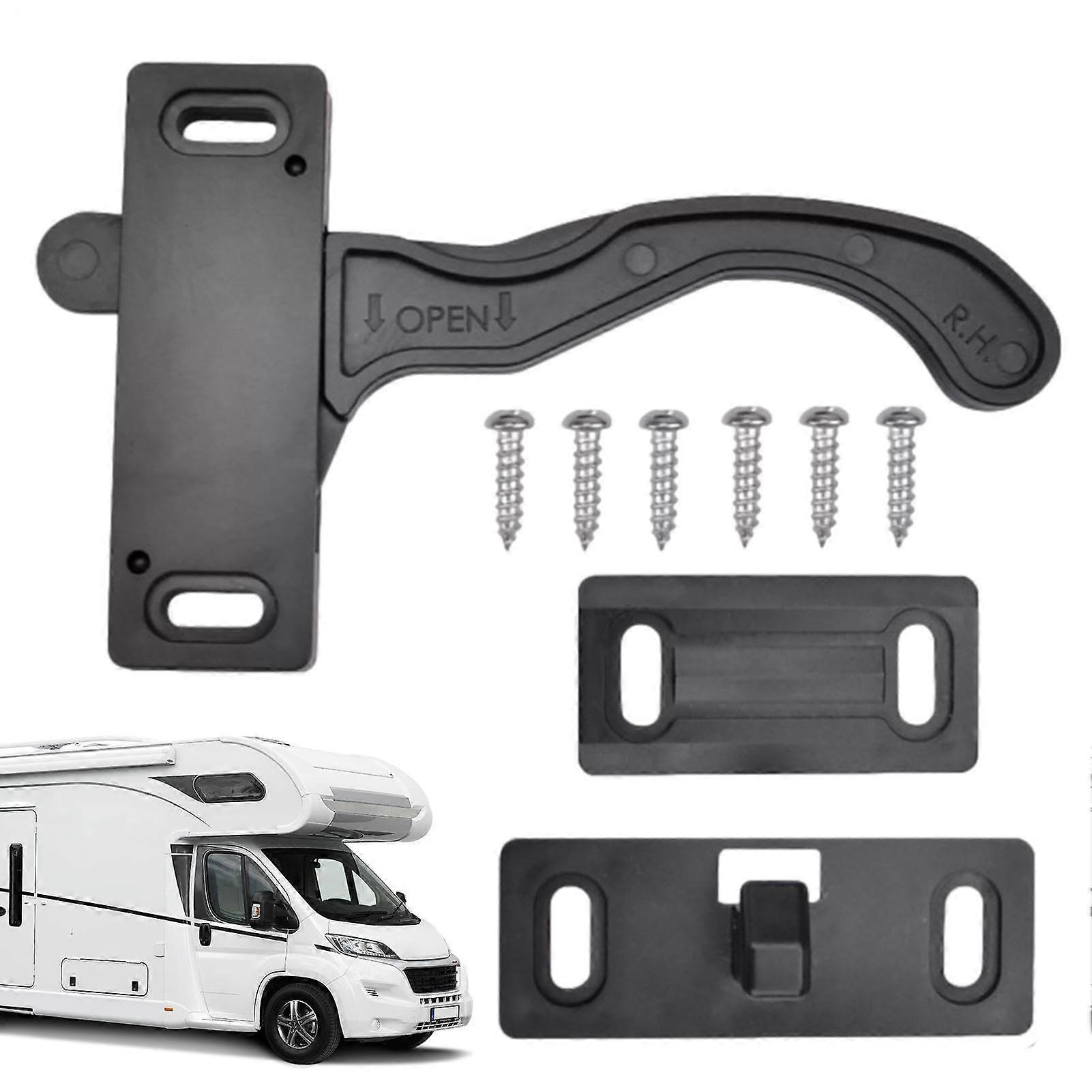 Door Latch - RV Right Side Handle Kit for Mobile Home, Entry Door, Panel Lever, Hardware Set Compatibility