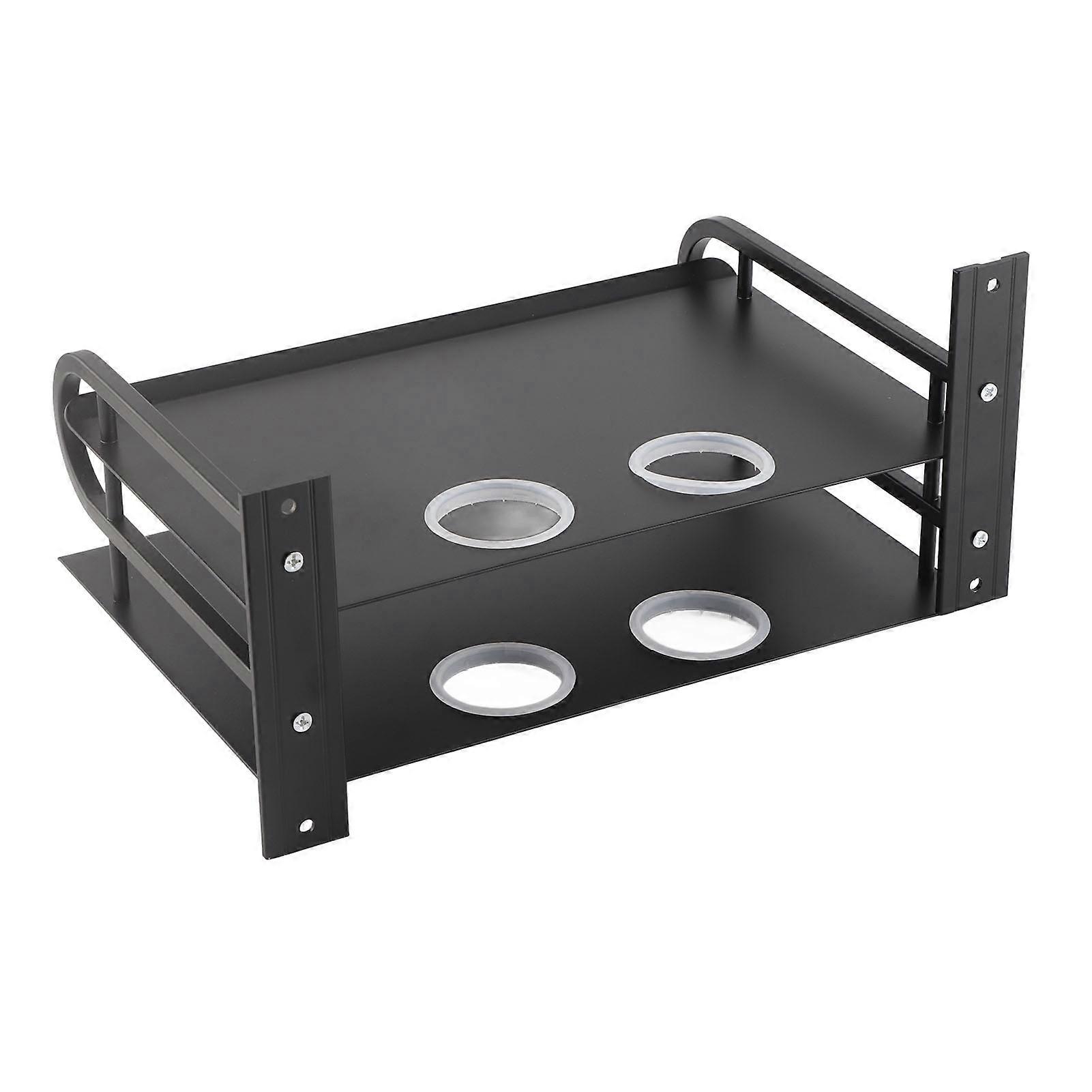 Double Layer Floating Wall Shelf TV Box Shelf Wall Mounted Router DVD Cable Box Shelf for Household