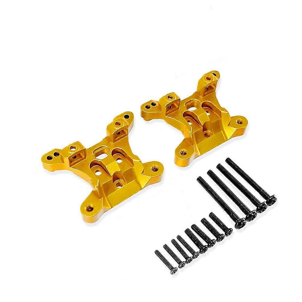 SCY1/16 PRO High Speed RC Car Metal Shock Mounts Front And Rear Gold, Compatible 16101 16102 16103 16106 16201