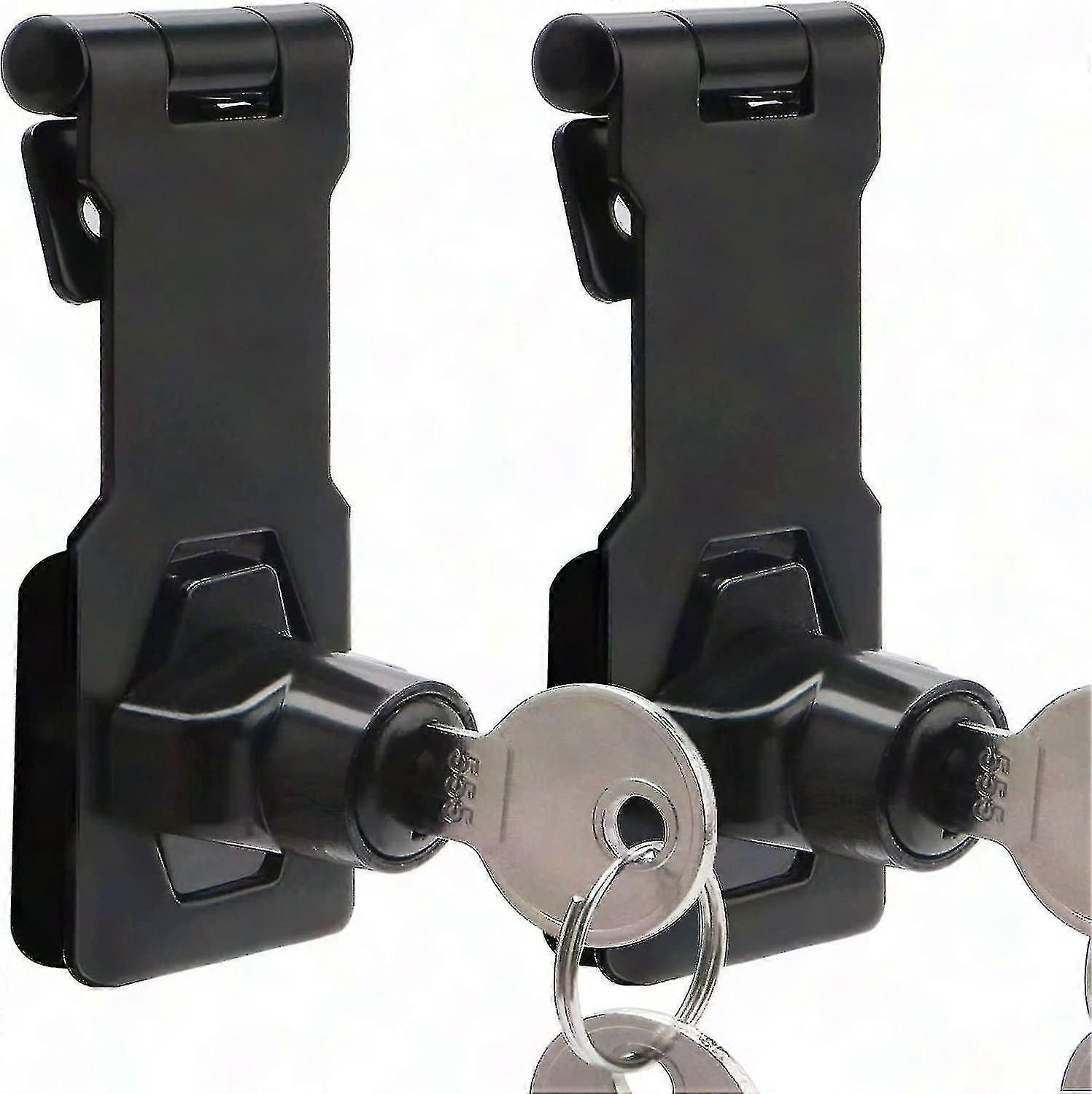 2 Pack 3 Inch Metal Lock Hasp with Key for Boxes & Storage - Secure Locking Hasp